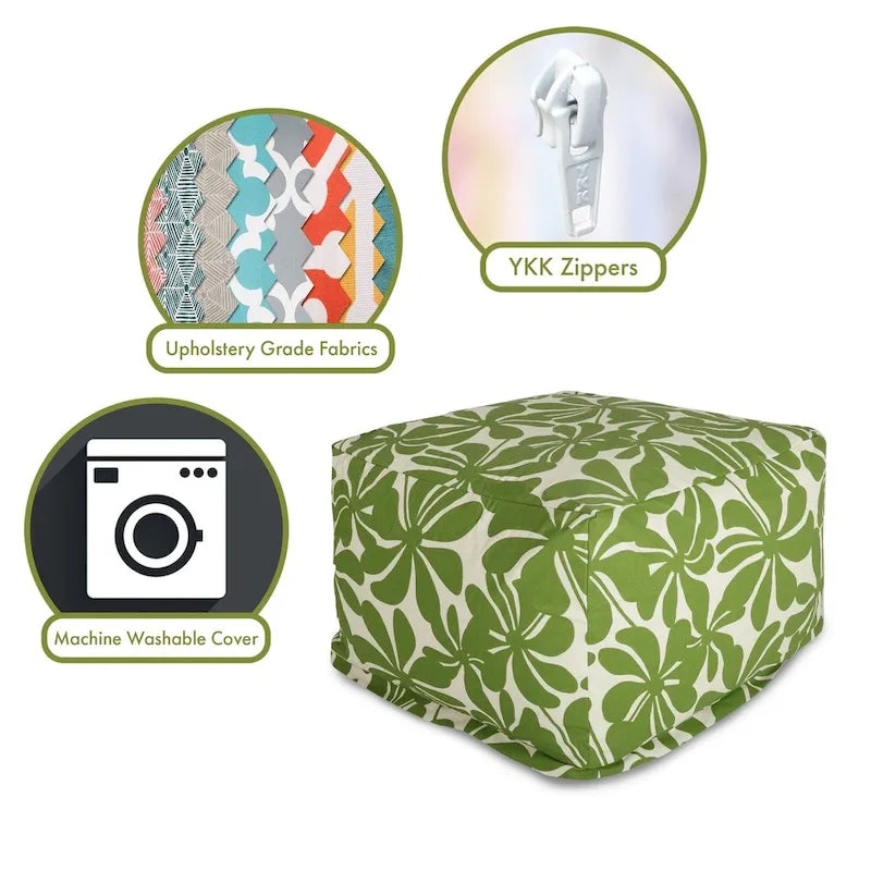 Repose-pieds/Pouf d'intérieur/extérieur Plantation Majestic Home Goods 68,6 cm L x 68,6 cm l x 43,2 cm H