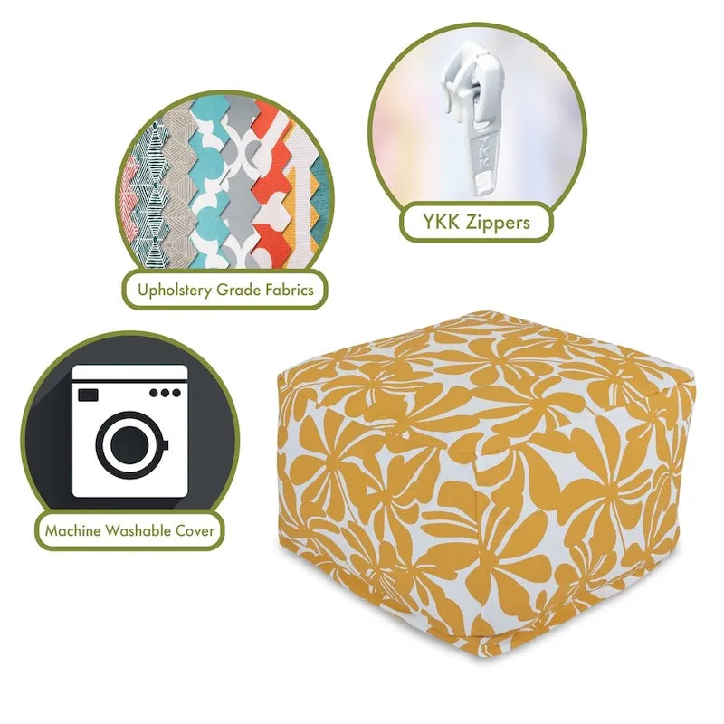 Repose-pieds/Pouf d'intérieur/extérieur Plantation Majestic Home Goods 68,6 cm L x 68,6 cm l x 43,2 cm H