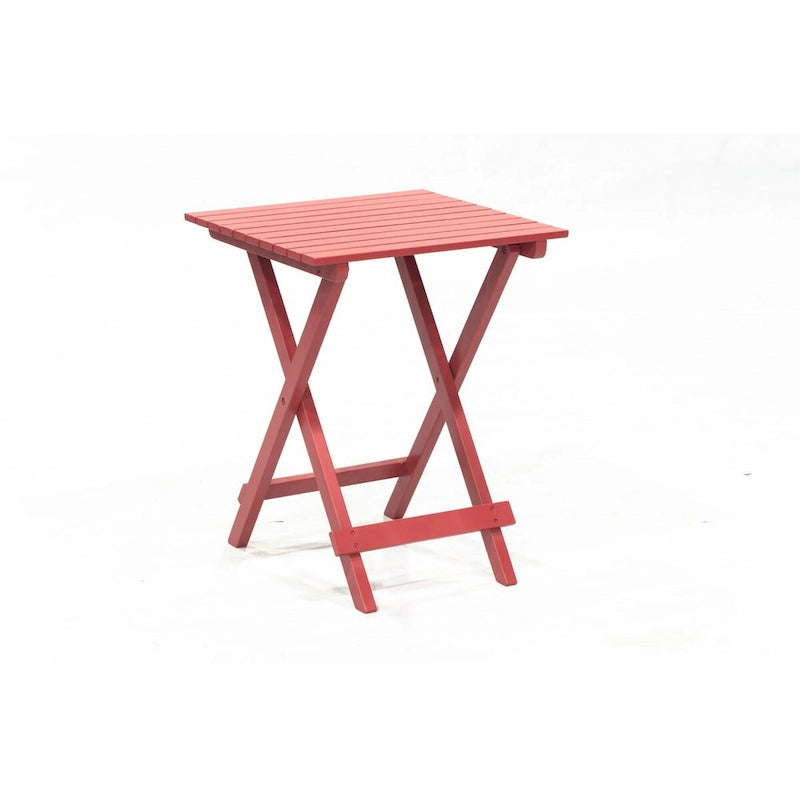 Table d'appoint pliante de patio en bois
