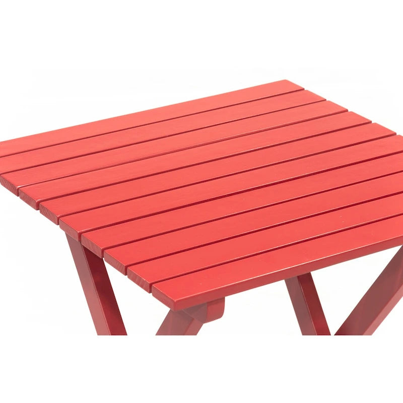 Table d'appoint pliante de patio en bois