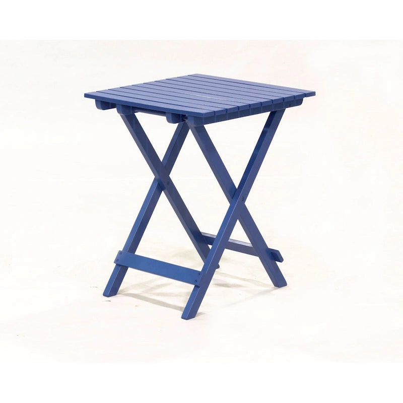 Table d'appoint pliante de patio en bois