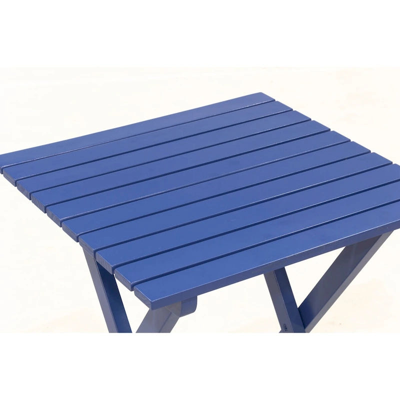Table d'appoint pliante de patio en bois