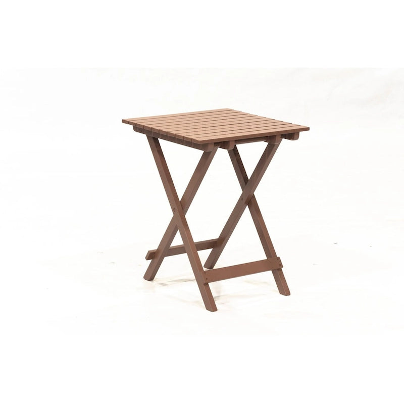 Table d'appoint pliante de patio en bois
