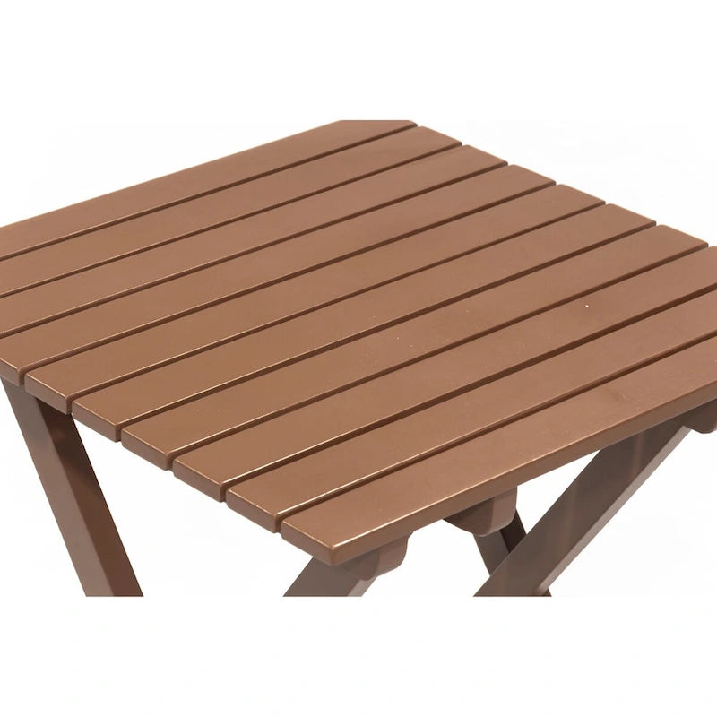 Table d'appoint pliante de patio en bois