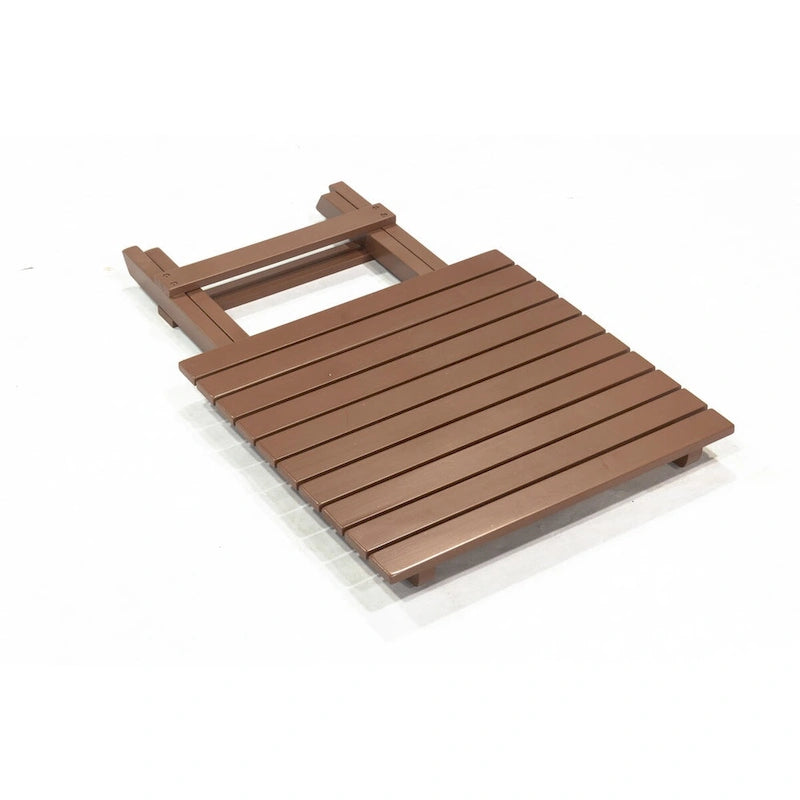 Table d'appoint pliante de patio en bois