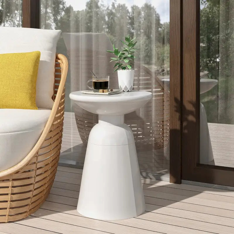 Table d'appoint d'extérieur, Tables d'appoint en ciment pour patio, Petit tabouret décoratif d'appoint de jardin, Table d'intérieur