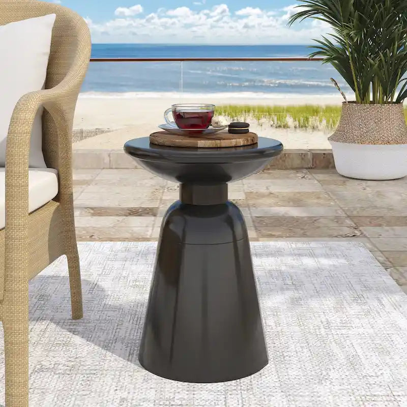 Table d'appoint d'extérieur, Tables d'appoint en ciment pour patio, Petit tabouret décoratif d'appoint de jardin, Table d'intérieur