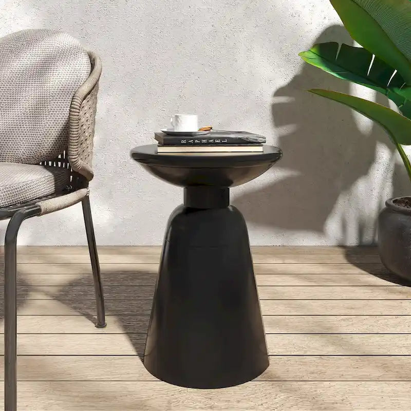 Table d'appoint d'extérieur, Tables d'appoint en ciment pour patio, Petit tabouret décoratif d'appoint de jardin, Table d'intérieur
