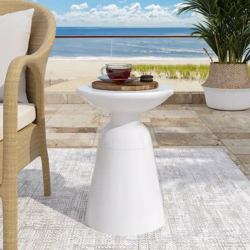 Table d'appoint d'extérieur, Tables d'appoint en ciment pour patio, Petit tabouret décoratif d'appoint de jardin, Table d'intérieur
