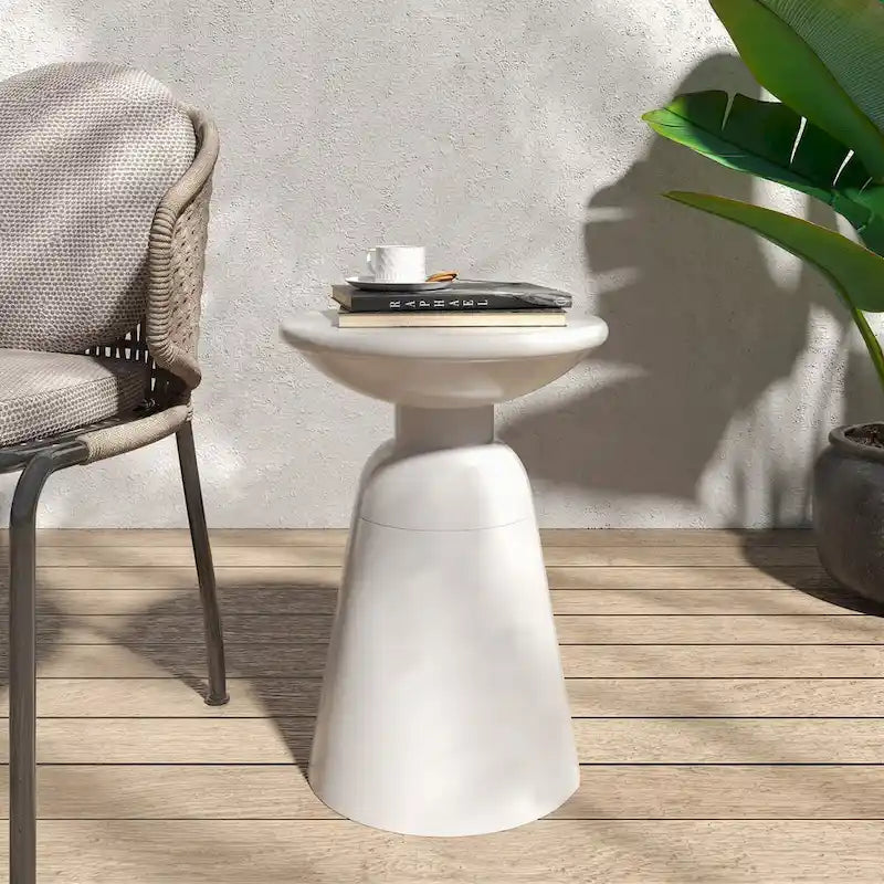 Table d'appoint d'extérieur, Tables d'appoint en ciment pour patio, Petit tabouret décoratif d'appoint de jardin, Table d'intérieur