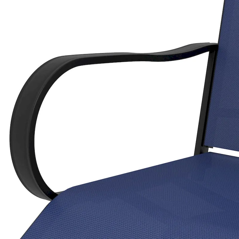 Tabourets de bar pivotants à 360° pour l'extérieur avec accoudoirs, tissu maillé (lot de 2)
