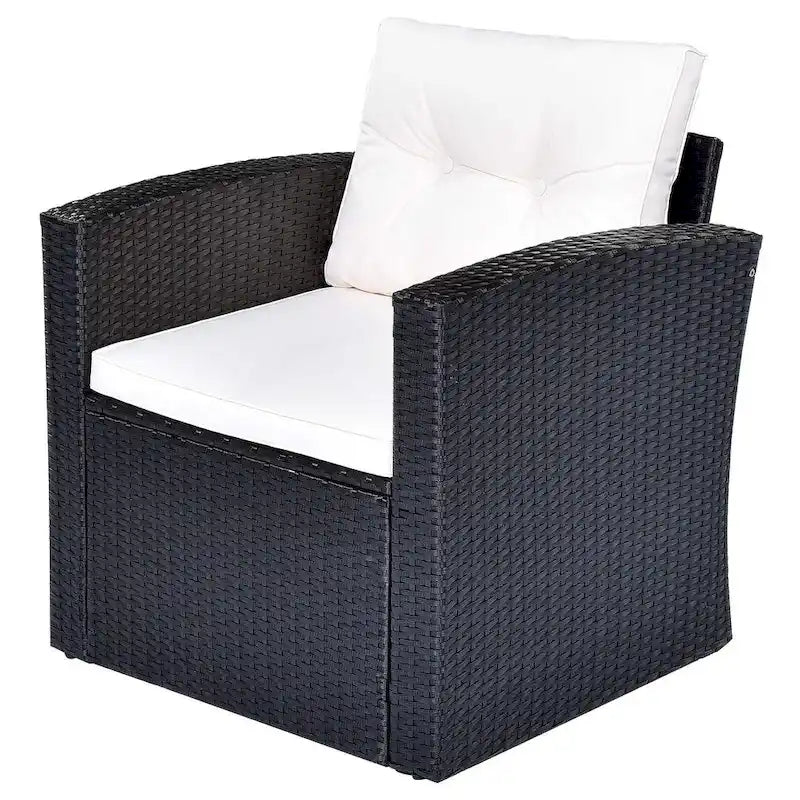 Ensemble de patio extérieur de 6 pièces, salon de jardin pour 7 personnes