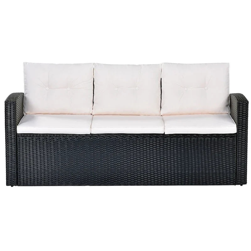 Ensemble de patio extérieur de 6 pièces, salon de jardin pour 7 personnes