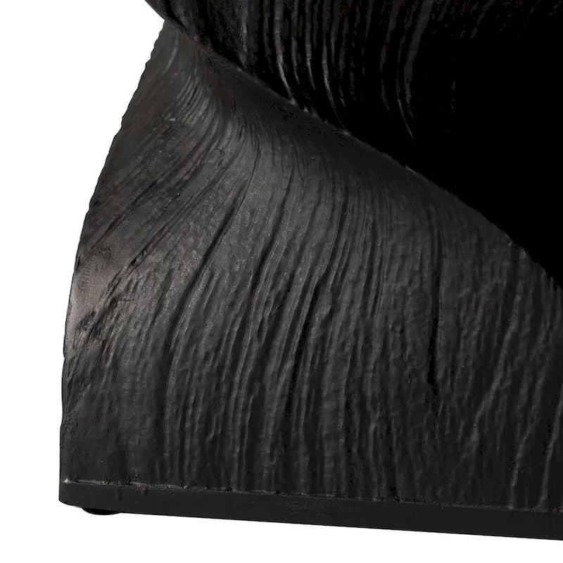 Table d'appoint carrée Onyx en fibrestone, table d'appoint moderne pour l'intérieur et l'extérieur