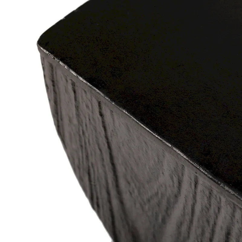Table d'appoint carrée Onyx en fibrestone, table d'appoint moderne pour l'intérieur et l'extérieur