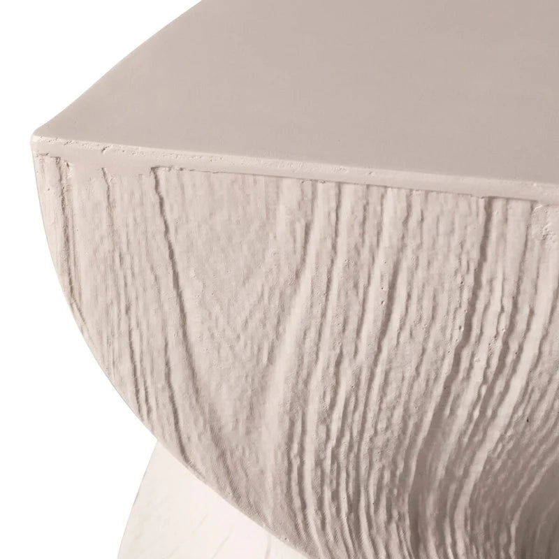 Table d'appoint carrée Onyx en fibrestone, table d'appoint moderne pour l'intérieur et l'extérieur