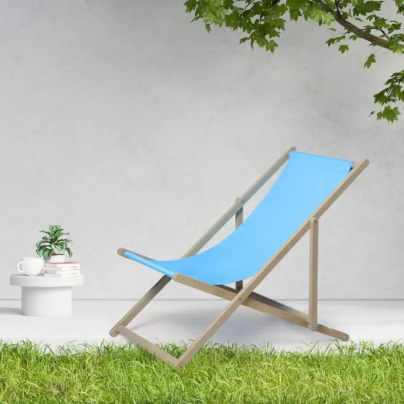 Outdoor Sling Patio Chair Set of 2 Adjustable Folding Lounge Chair