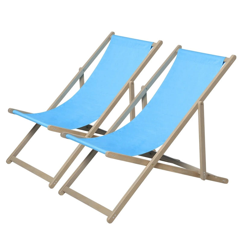 Ensemble de 2 chaises longues de patio pliantes réglables en textilène