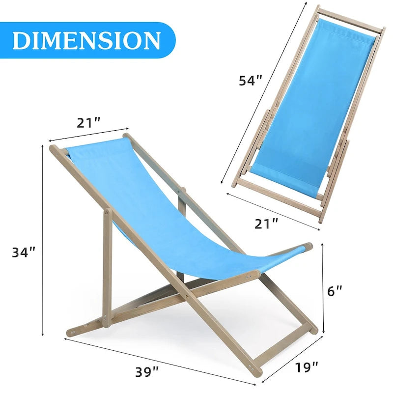 Ensemble de 2 chaises longues de patio pliantes réglables en textilène