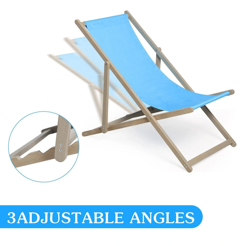 Ensemble de 2 chaises longues de patio pliantes réglables en textilène