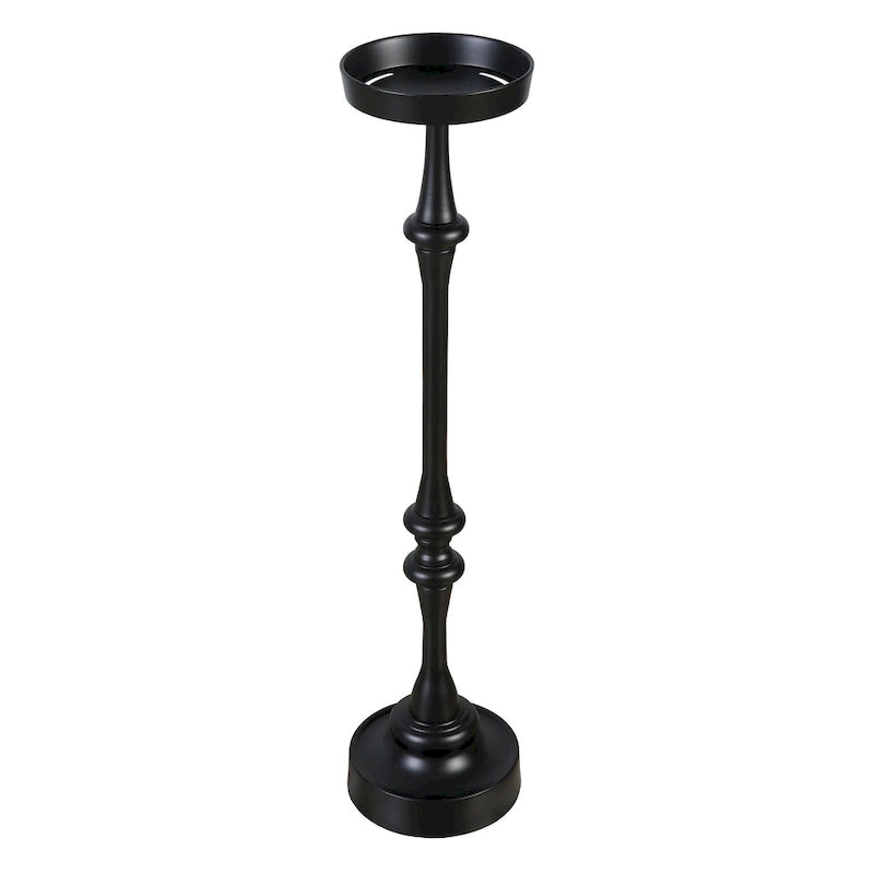 Table d'appoint piédestal Martini Glam en acier thermolaqué noir, intérieur/extérieur, noir