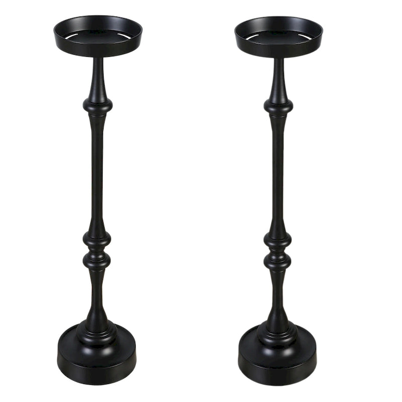 Table d'appoint piédestal Martini Glam en acier thermolaqué noir, intérieur/extérieur, noir