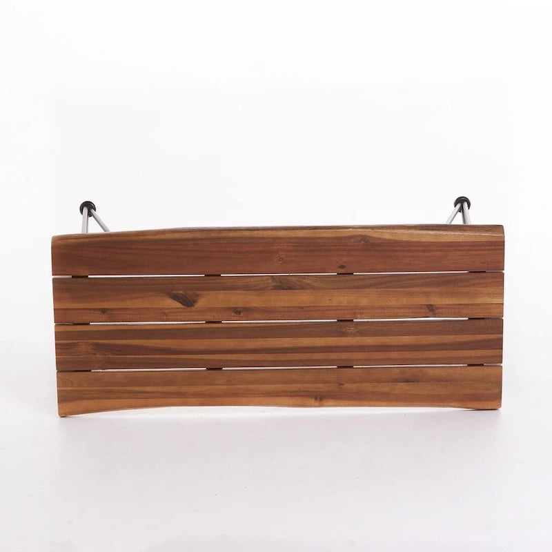 Table basse en teck et métal, mobilier de jardin rustique par Christopher Knight Home