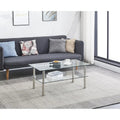 Table basse en verre transparent pour salon - 39.37*21.65*17.32