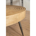 Rondin de table basse rond en bois naturel