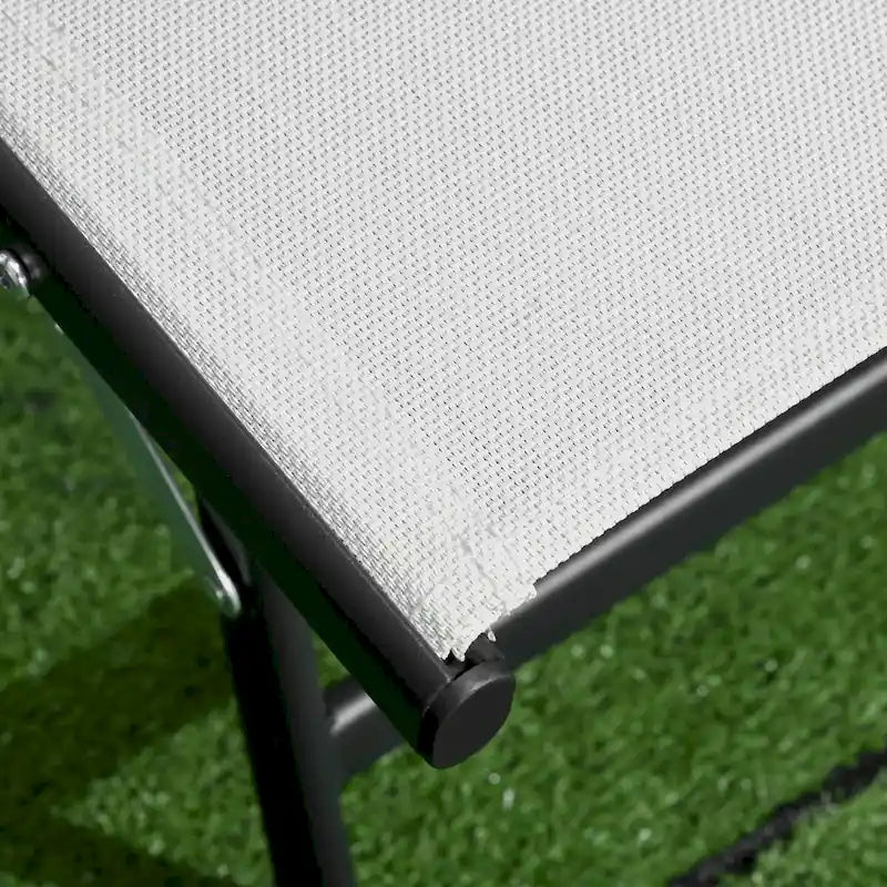 Chaise longue d'extérieur, chaise longue 2 pièces avec roues, chaise longue de bronzage avec 5 positions réglables pour patio, plage