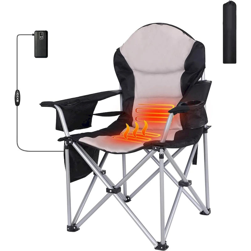 Heated Camping Chair, Heated Chair, Beach Chair, Folding Chair, Ski Chair