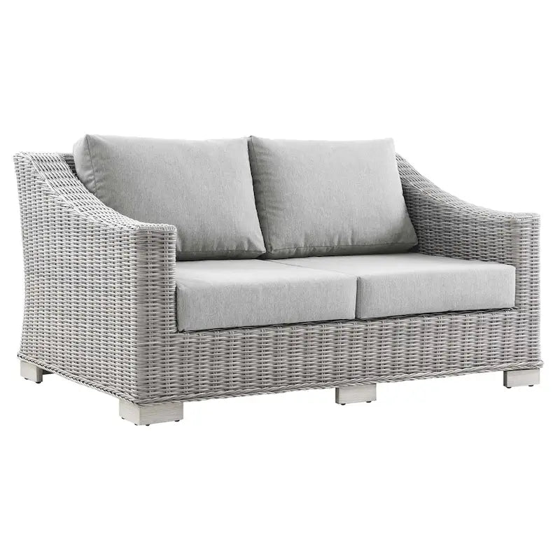 Causeuse en osier et rotin pour terrasse Conway