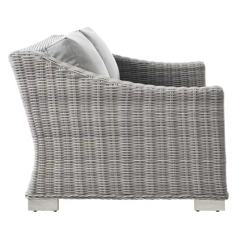 Causeuse en osier et rotin pour terrasse Conway