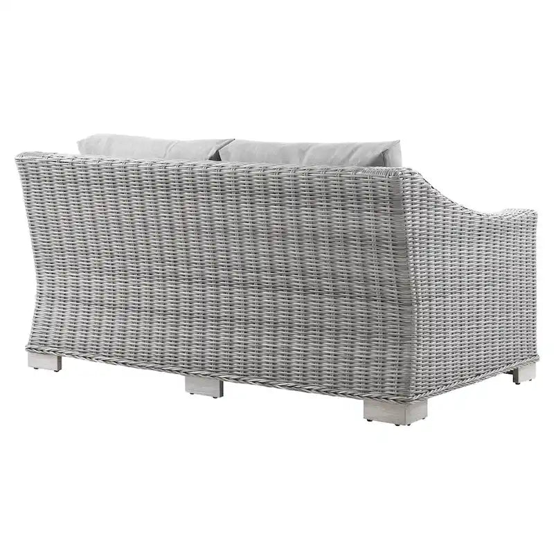 Causeuse en osier et rotin pour terrasse Conway