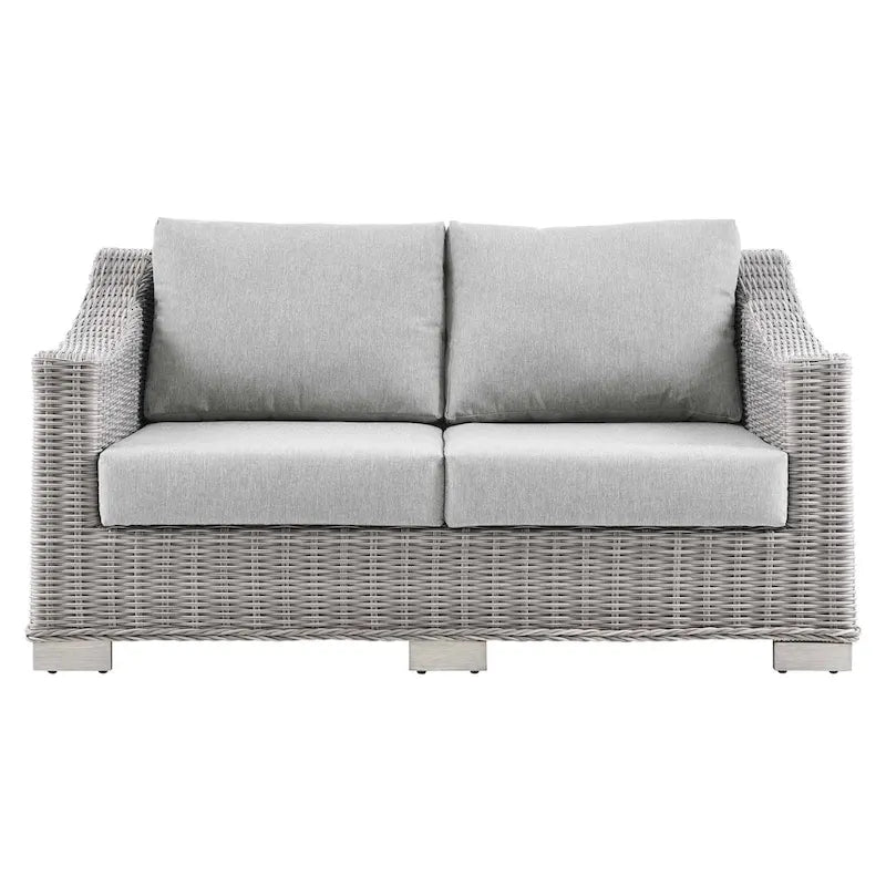 Causeuse en osier et rotin pour terrasse Conway