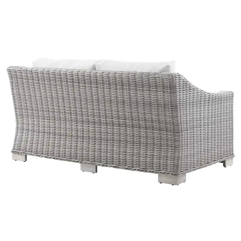Causeuse en osier et rotin pour terrasse Conway