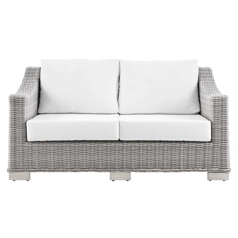 Causeuse en osier et rotin pour terrasse Conway