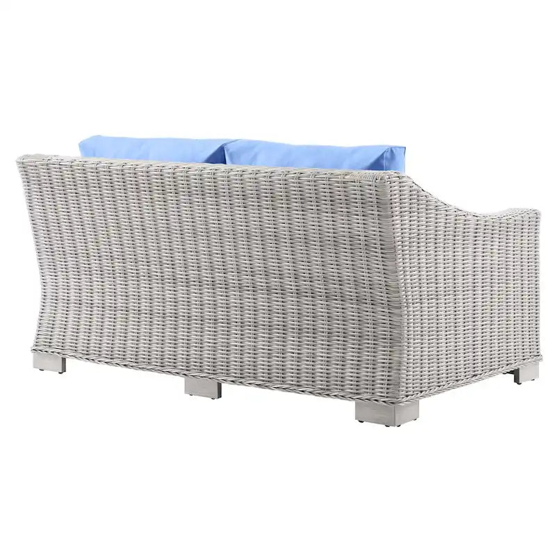 Causeuse en osier et rotin pour terrasse Conway