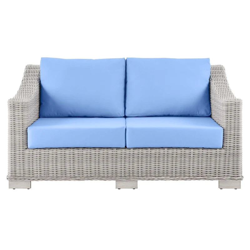 Causeuse en osier et rotin pour terrasse Conway