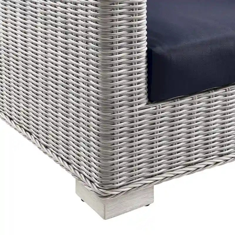 Causeuse en osier et rotin pour terrasse Conway