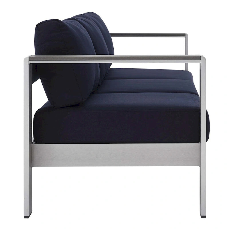 Canapé d'extérieur en aluminium avec tissu Sunbrella de Shore