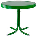 22 Outdoor Retro Round Tulip Metal Side Table Green