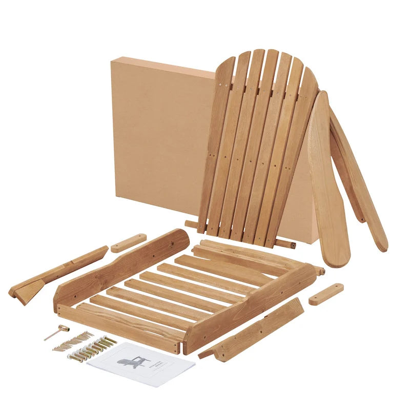 Ensemble de chaises Adirondack pliantes en bois