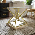 Table d'appoint Cinna en verre et métal