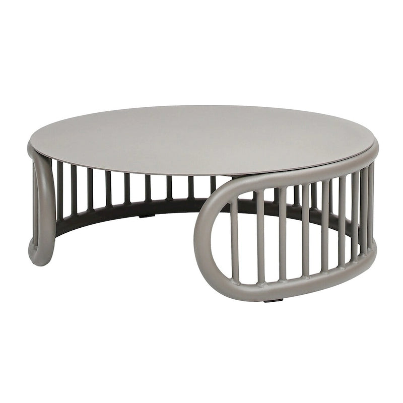 Table basse ronde de patio en aluminium Harper 34.5