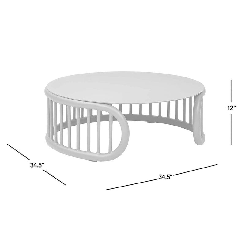 Table basse ronde de patio en aluminium Harper 34.5