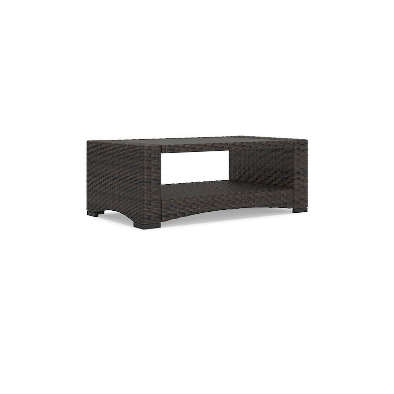 Signature Design by Ashley Windglow - Table basse d'extérieur marron - 44,38 L x 25,38 P x 16,63 H