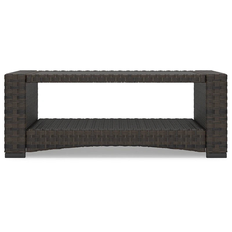Signature Design by Ashley Windglow - Table basse d'extérieur marron - 44,38 L x 25,38 P x 16,63 H
