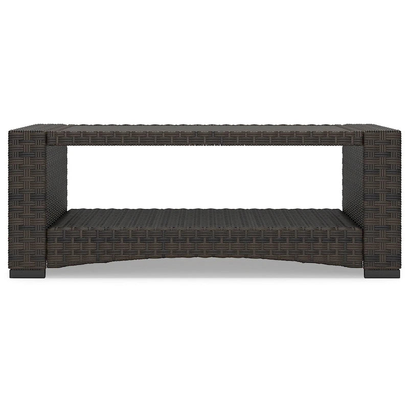 Signature Design by Ashley Windglow - Table basse d'extérieur marron - 44,38 L x 25,38 P x 16,63 H