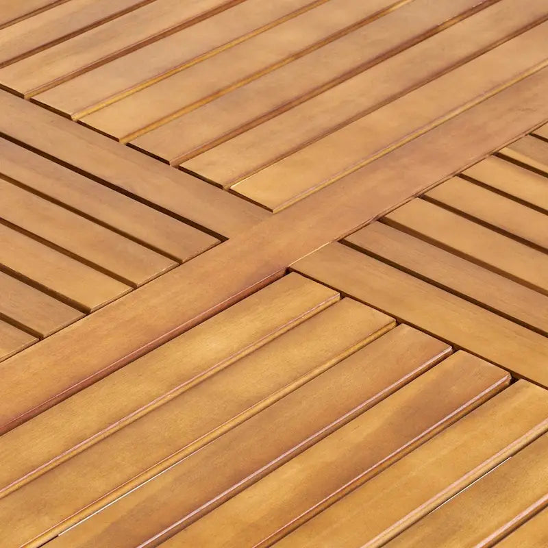 Table de patio carrée en bois durable de 80 cm disponible